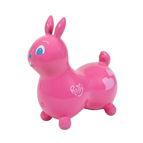 ラッフィ ラフィ Raffy ウサギ 乗用玩具 ロディのお友達 バランスボール ギフト ノンフタル酸 Ride On Hop Pink ピンク 与え