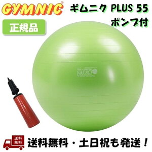 ギムニク プラス 55 GYMNIC PLUS ライムグリーン 緑 ポンプ付 LP9539 イタリア製 バランスボール 55cm Lime Green ポンプ 空気 入れ -正規品-