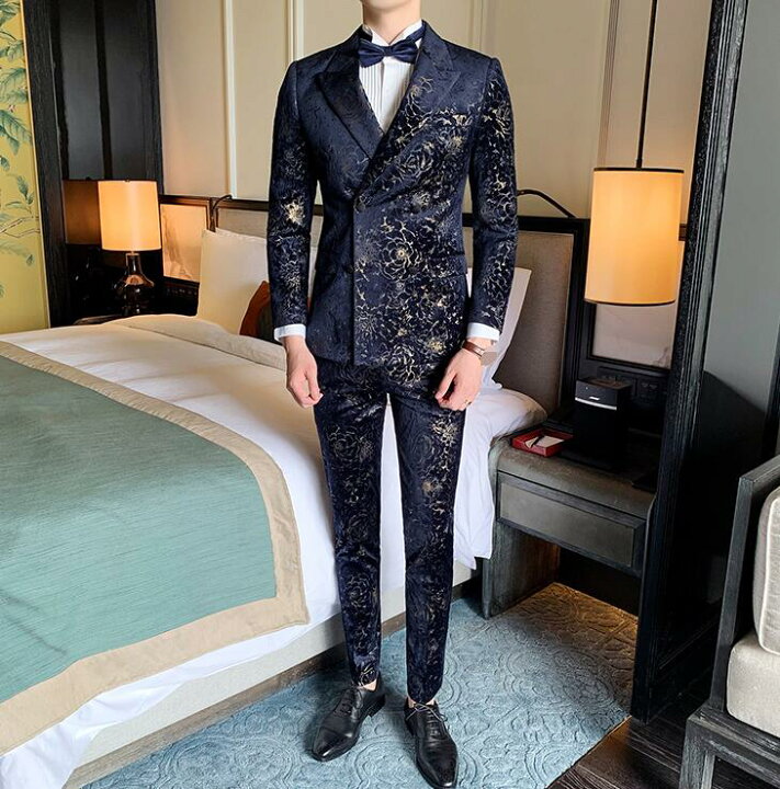 チェック柄スーツ メンズ 3点セット タキシード パーティー 結婚式 フォーマル 紳士服 3ピーススーツ ビジネス 30代 40代 50代 待望