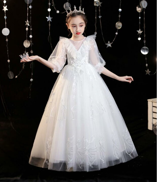 楽天市場】大人気 送料無料 女の子 子供服 ウエディングドレス 舞台 七 