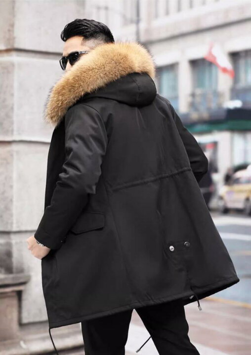 楽天市場】上品 3色 メンズファッション ファーコート メンズ フェイク 