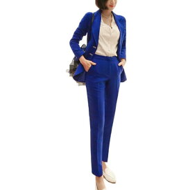 楽天市場 青 パンツスーツ スーツ セットアップ レディースファッションの通販