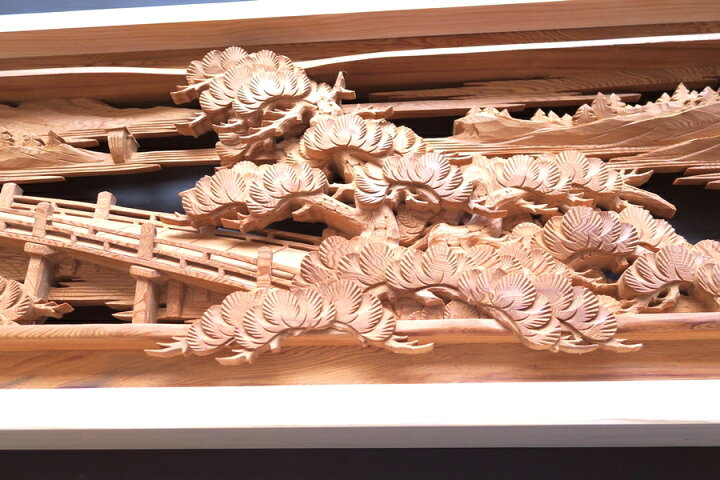 楽天市場】欄間 建具 【1点もの商品】【新品】 高級手彫り欄間2間1組 