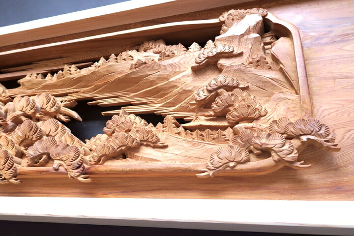 楽天市場】欄間 建具 【1点もの商品】【新品】 高級手彫り欄間2間1組 