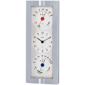 EMPEX 掛け時計 ウェザータイム ASNTQ-723 シルバーメタリック|家電 生活家電 その他家電用品【代引き決済不可】【日時指定不可】