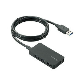 エレコム　USB3.0対応ACアダプタ付き4ポートUSBハブ　ASNU3H-A408SBK|パソコン パソコン周辺機器 USBハブ【代引き決済不可】【日時指定不可】