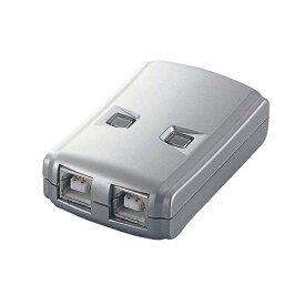 エレコム USB2.0手動切替器 2切替 ASNUSS2-W2|パソコン オフィス用品 分配器【代引き決済不可】【日時指定不可】