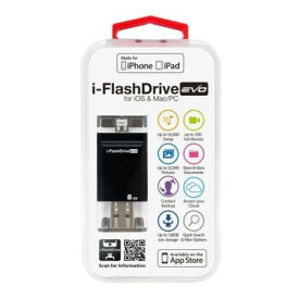 Photofast i-FlashDrive EVO for iOS&Mac/PC Apple社認定 LightningUSBメモリー 8GB ASNIFDEVO8GB|スマートフォン・タブレット・携帯電話 iPhone その他アクセサリー【代引き決済不可】【日時指定不可】