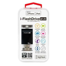 Photofast i-FlashDrive EVO for iOS&Mac/PC Apple社認定 LightningUSBメモリー 16GB ASNIFDEVO16GB|スマートフォン・タブレット・携帯電話 iPhone その他アクセサリー【代引き決済不可】【日時指定不可】