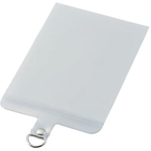 エレコム ストラップホールシート/カードスリーブタイプ/M/マットクリア ASNP-STHD1CAMCR|スマートフォン・タブレット・携帯電話 スマートフォンアクセサリー