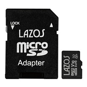 【20個セット】 Lazos 高耐久microSDカード 32GB 紙パッケージ ASNL-B32MSD10-U3V10X20|パソコン フラッシュメモリー SDメモリーカード・MMC