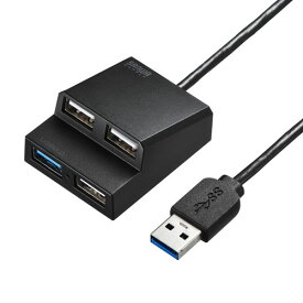 【5個セット】 サンワサプライ USB3.2Gen1+USB2.0コンボハブ ASNUSB-3H413BKNX5|パソコン ネットワーク機器 ハブ