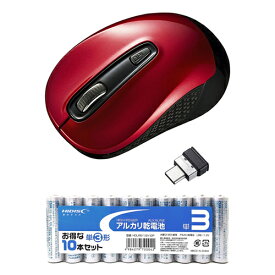サンワサプライ ワイヤレスType-CブルーLEDマウス + アルカリ乾電池 単3形10本パックセット ASNMA-WBLC41R+HDLR6/1.5V10P|パソコン パソコン周辺機器 マウス