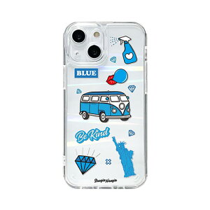BOOGIE WOOGIE �u�M�E�M �I�[�����P�[�X for iPhone 13 mini Blue ASNBW21995i13MNBL|�X�}�[�g�t�H���E�^�u���b�g�E�g�ѓd�b iPhone iPhone12 Pro Max�P�[�X