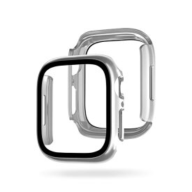 EGARDEN ガラスフィルム一体型ケース for Apple Watch 41mm シルバー ASNEG24885AWSV|スマートフォン・タブレット・携帯電話 iPhone Apple Watch用アクセサリ