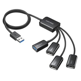 サンワサプライ USB3.2 Gen1+USB2.0 コンボハブ(4ポート) ASNUSB-3H436BK|パソコン パソコン周辺機器 メディアケース