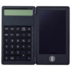 電卓付き電子メモ(4.4インチ) ブラック ASN22447501|パソコン オフィス用品 その他