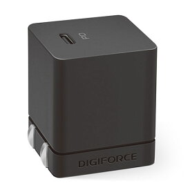 デジフォース Cube キューブ型PD充電器 20W 1C ブラック ASND0037BK|スマートフォン・タブレット・携帯電話 スマートフォン 充電器