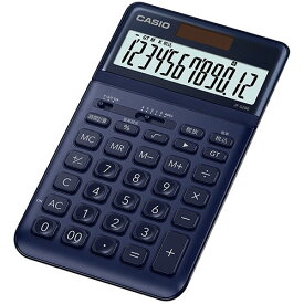 カシオ計算機 CASIO スタイリッシュ電卓 ジャストタイプ12桁 ネイビー ASNJF-S200-NY-N|パソコン オフィス用品 電卓