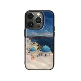 ikins 天然貝ケース for iPhone 14 Pro サントリーニ島 背面カバー型 ASNI23587i14P|スマートフォン・タブレット・携帯電話 iPhone iPhone14 Pro ケース
