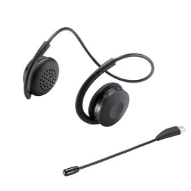 サンワサプライ Bluetoothヘッドセット(両耳・外付けマイク付き) ASNMM-BTSH63BK|パソコン パソコン周辺機器 ヘッドセット