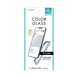 LEPLUS NEXT iPhone 14 Plus/13 Pro Max KXtB ViAMO COLOR GLASS Sʕی \tgt[ Cgu[ ASNLN-IA22FGVMLBL|X}[gtHE^ubgEgѓdb iPhone iPhone14 Plus یtB