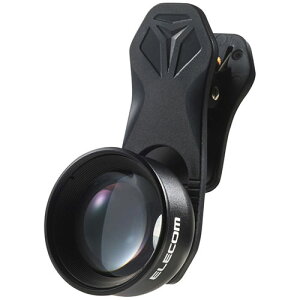 エレコム セルカレンズ 望遠レンズ 2倍 ブラック ASNP-SLZ2XBK|スマートフォン・タブレット・携帯電話 スマートフォン その他ケース