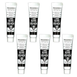 【6本×5セット】 ターナー色彩 アクリルガッシュ 11ml 9ジェットブラック ASNTURNER108802X5|雑貨・ホビー・インテリア ホビー アート・手芸・ハンドメイド