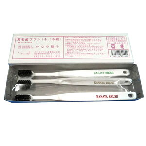 【3セット】 カナヤブラシ産業 歯ブラシ 馬毛 小 1箱(3本入) ASNkanayabrush00022X3|防災用品 衛生用品 その他衛生用品