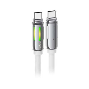 hoco. U136 PD60W RGB Type-C�P�[�u�� �����[�d�Ɣ������C���~�l�[�V���� �z���C�g ASNU136-CC-WH|�X�}�[�g�t�H���E�^�u���b�g�E�g�ѓd�b �X�}�[�g�t�H�� �P�[�u��