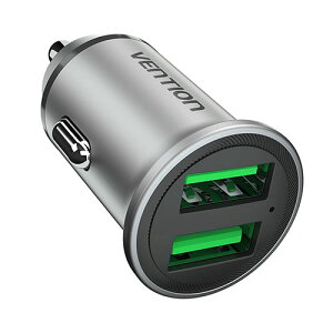 VENTION J[`[W[ 2-Port USB-A + USB-A (18W/18W) O[ ASNFF-8845|Ɠd Ɠd [drE[d