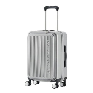 SWISS MILITARY AVENTURA �X�[�c�P�[�X SM-A420P SILVER �t�����g�I�[�v�� TSA���b�N USB�[�d�|�[�g 55cm S 33L