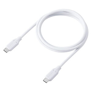 �G���R�� USB-C - USB-C�P�[�u�� USB2.0/100W/���x���m�ی�/�Ȃ߂炩 1m �z���C�g ASNMPA-CC5PTSS10WH|�p�\�R�� �p�\�R�����Ӌ@�� USB�P�[�u��
