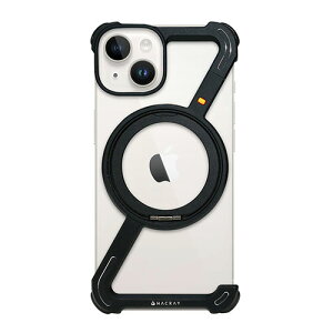 HACRAY ハクライ 360 RingStandバンパー for iPhone14 アルミ・ブラック ASNHR26878i14|スマートフォン・タブレット・携帯電話 iPhone iPhone14 ケース