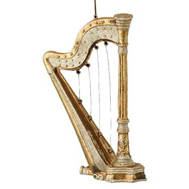 26cm ゴールドアンティークハープ [ONSTOMU6003] |クリスマス 装飾 デコレーション オーナメント 飾り イベント パーティー フラワーアレンジメント 店舗装飾 アンティーク 金 室内装飾 クリスマスツリー飾り 飾り付け Christmas