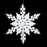 25cm ファースノーフレーク [ONSDISN6955]｜クリスマス 装飾 飾付 ディスプレイ イベント クリスマスツリ…