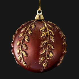 8cm ローレルチョコアンティークボール [ONSTOBA6188] |クリスマス 装飾 デコレーション オーナメント 飾り イベント パーティー 店舗装飾 室内装飾 クリスマスツリー飾り 飾り付け Christmas