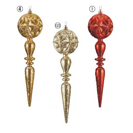 30cmラスターエンブレムフィニアル(ワイヤー付き) [ONSTOFN6194]クリスマス ツリー デコレーション オーナメント 装飾 飾付 イベント パーティー 店舗装飾 ディスプレイ 飾り付け インテリア