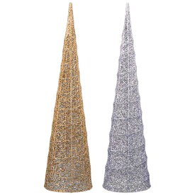 60cm グリッターワイヤーメッシュコーン [ONSDIWI6802] 送料無料 |装飾 飾付 クリスマス 小物 雑貨 イベント クリスマスツリー飾り オーナメント クリスマス装飾 飾り パーティー メッシュ コーン シルバー ゴールド デコレーション 室内装飾 店舗装飾 飾り付け Christmas