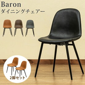 Baronダイニングチェア2脚セット　全4色 ブラック 1セット（1点）[SSK7995981S1] |家具・インテリア家具 チェア