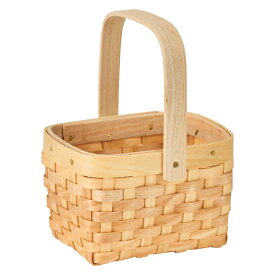 ミニバスケット角 ＃22　NATURAL 1コ[TDLXU000119]|花器　ベース ナチュラル素材 バスケット　かご【正月飾り 和風デコレーション 小物収納 新年装飾 ギフト・贈り物 ディスプレイ 花材アレンジ用 ナチュラル素材 】