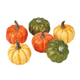 オータムパンプキンアソート ミックス6コ入 デコレーション素材 かぼちゃ パンプキン 置物 ハロウィン [TDLHW001879] ディスプレイ インテリア 装飾 ハロウィン用品 ハンドメイド資材 飾り・オブジェ