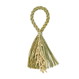 稲穂末広飾り アレンジベース ナチュラル素材 お正月 しめ 縄しめ飾り [TDLXJ002800] インテリアデコレーション イベント用品年末年始 店舗用品 造花飾り 天然素材