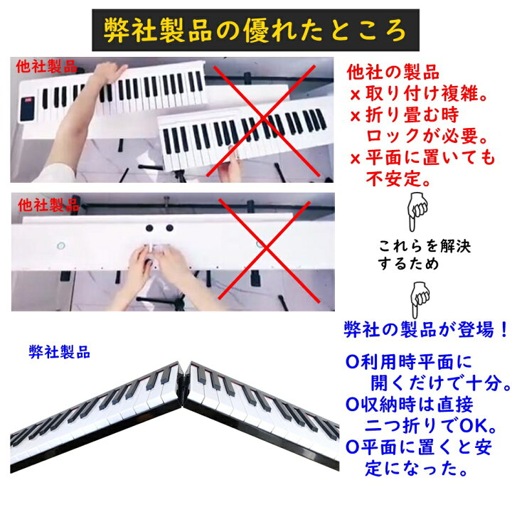楽天市場】【25日抽選P】電子ピアノ 折り畳み式 88鍵盤 Longeye 