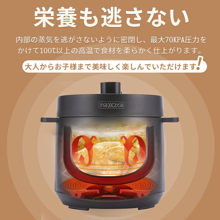 楽天市場】【100%抽選P】電気圧力鍋 圧力鍋 2.8L 電気鍋 一人用 電気 