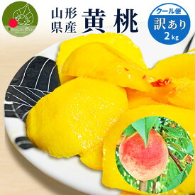 桃 黄桃 訳あり 2kg (7〜11玉前後) 山形県産 クール便 ちょっと訳ありだから お買い得 黄金桃 硬い桃 固い桃 や 柔らかい黄桃 山形県 産地直送 硬い黄桃 【同梱不可】送料無料 果物 フルーツ 小玉 ＼ただ今、お届け中!／