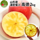 【11月上旬発送・先行予約】 りんご 蜜入り 高徳 (こうとく) 2kg リンゴ 蜜 林檎 フルーツ 山形県産 贈答用 化粧箱入り ギフト箱 お取り寄せ 名産品 ギフト 送料無料 アップル 果物 小玉 甘い香り みつ入り 産地直送 お歳暮