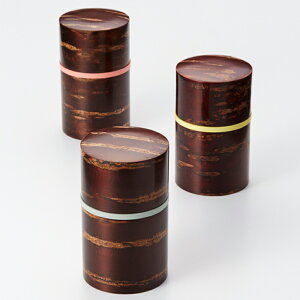 【送料無料】茶筒 化粧箱入り 桜皮加工 天然木使用 BAND 日本産