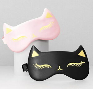 猫型 アイマスク 安眠 遮光 睡眠 快眠 グッズ 健康 旅行 飛行機 夜行バス 母の日 女性 眼精疲労 リラックス 男女兼用 送料無料 洗濯可 サイズ調整可