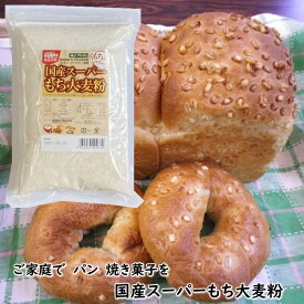 【クロネコゆうパケット 送料無料 】国産スーパーもち大麦粉 500g / 大麦粉 高β-グルカン もち麦 ワキシーファイバー 品種使用 大麦 機能性 腸活 免疫 もち麦 ホームベーカリー 手作り